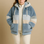 Kuschelige Jacke – Amandine Kuschelige Jacke – Amandine Louise Perrin Blau und Weiß S 