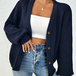 Gestrickter Cardigan – Élina Gestrickter Cardigan – Élina Louise Perrin Marineblau S 