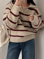 Gestreifter Pullover mit Kragen – Solange Gestreifter Pullover mit Kragen – Solange Louise Perrin 