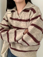 Gestreifter Pullover mit Kragen – Solange Gestreifter Pullover mit Kragen – Solange Louise Perrin 