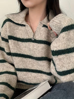 Gestreifter Pullover mit Kragen – Solange Gestreifter Pullover mit Kragen – Solange Louise Perrin 
