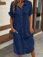 Luftiges Sommer-Hemdkleid - Margaux Luftiges Sommer-Hemdkleid - Margaux Louise Perrin Marineblau S 