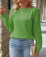 Ajouré-Pullover – Aurianne Ajouré-Pullover – Aurianne Louise Perrin Grün XS 
