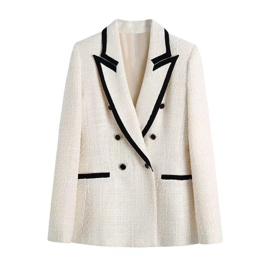 Blazer Adélise Blazer Adélise Louise Perrin Beige avec Noir S 