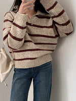 Gestreifter Pullover mit Kragen – Solange Gestreifter Pullover mit Kragen – Solange Louise Perrin 