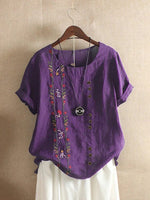 Bestickte Bluse – Floriane Bestickte Bluse – Floriane Louise Perrin Violett S 