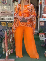 Fließendes bedrucktes Set – Marjolaine Fließendes bedrucktes Set – Marjolaine Louise Perrin Orange S 