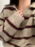 Gestreifter Pullover mit Kragen – Solange Gestreifter Pullover mit Kragen – Solange Louise Perrin 