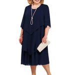 Elegantes Lagenkleid – Veronique Elegantes Lagenkleid – Veronique Louise Perrin Marineblau XXL 