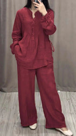 Geknöpftes Set – Ninelle Geknöpftes Set – Ninelle Louise Perrin Bordeauxrot S 