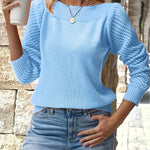 Ajouré-Pullover – Aurianne Ajouré-Pullover – Aurianne Louise Perrin Himmelblau XS 
