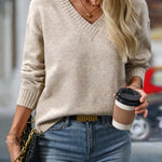 V-Ausschnitt Pullover – Édith V-Ausschnitt Pullover – Édith Louise Perrin Aprikose S 