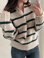 Gestreifter Pullover mit Kragen – Solange Gestreifter Pullover mit Kragen – Solange Louise Perrin 