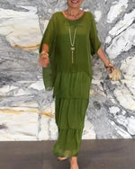 Langes Kleid Solène Langes Kleid Solène Louise Perrin Vert kaki S 