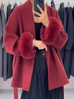 Jacke mit Gürtel – Mireille Jacke mit Gürtel – Mireille Louise Perrin Rot S 