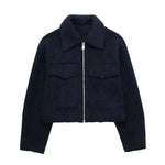 Strukturierte Jacke – Amandyne Strukturierte Jacke – Amandyne Louise Perrin Marineblau XS 