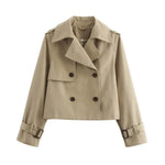 Kurzer Trenchcoat – Élodine Kurzer Trenchcoat – Élodine Louise Perrin Khaki S 