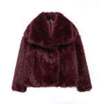 Pelzmantel – Cléa Pelzmantel – Cléa Louise Perrin Rouge Bordeaux XS 