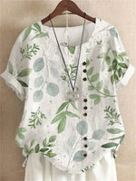 Bluse mit Blumenmuster – Nadège Bluse mit Blumenmuster – Nadège Louise Perrin Blanc à Feuillage Vert S 
