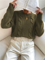 Gestrickter Zopfpullover – Brigitte Gestrickter Zopfpullover – Brigitte Louise Perrin 