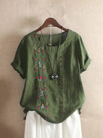 Bestickte Bluse – Floriane Bestickte Bluse – Floriane Louise Perrin Vert kaki S 