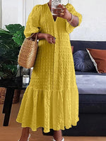 Elegantes Texturkleid – Solange Elegantes Texturkleid – Solange Louise Perrin Gelb S 